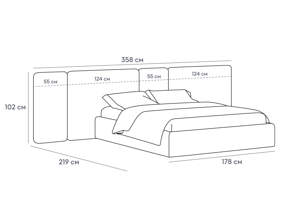Кровать Atessa без подъемного механизма