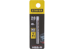 Сверло Professional по металлу HSS-R (2х24х49 мм; М2; DIN 338) Stayer 29602-2