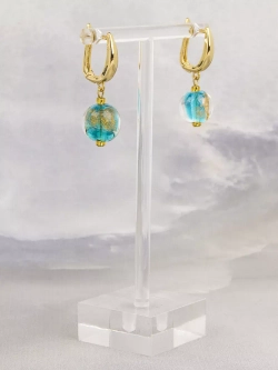Серьги бижутерия из муранского стекла