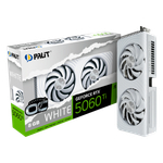PALIT GeForce RTX 5060Ti White OC 8GB GDDR7 128 bit, 1x HDMI 2.1b, 3x DP 2.1b, 2 Fan, 1x 8-pin pwr connector, 600W, 262.1 x 126.3 x 40.1 mm, NE7506TU19P1-GB2062M