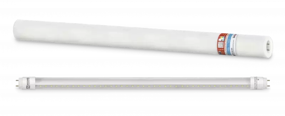 Лампа сд LED-T8R-П-PRO 10Вт 230В G13R 6500К ХОЛОДНЫЙ 1000Лм 600мм прозр.повор.IN HOME