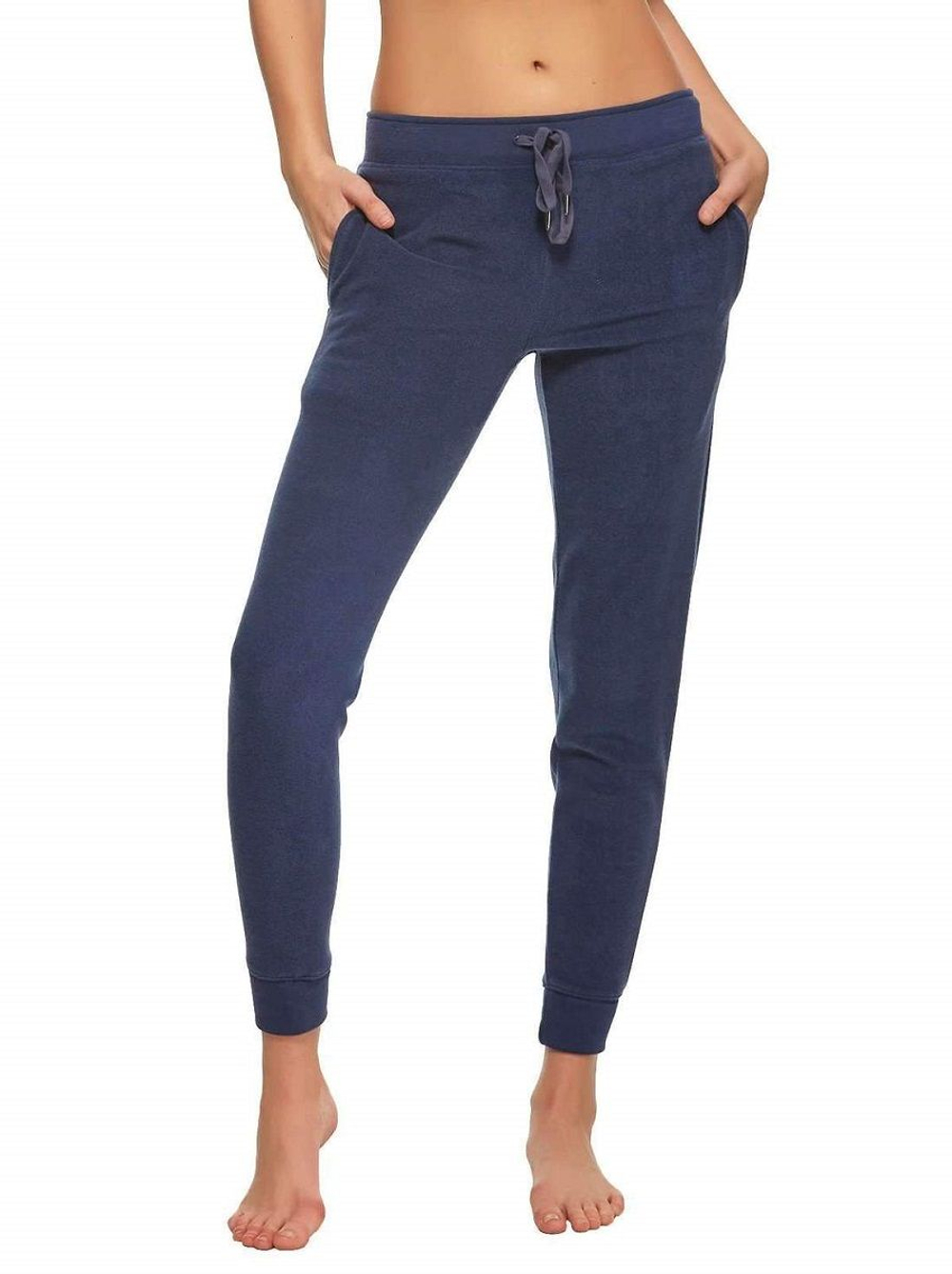 Велюровые брючки с манжетами (Размер: XL) (Цвет: черный)