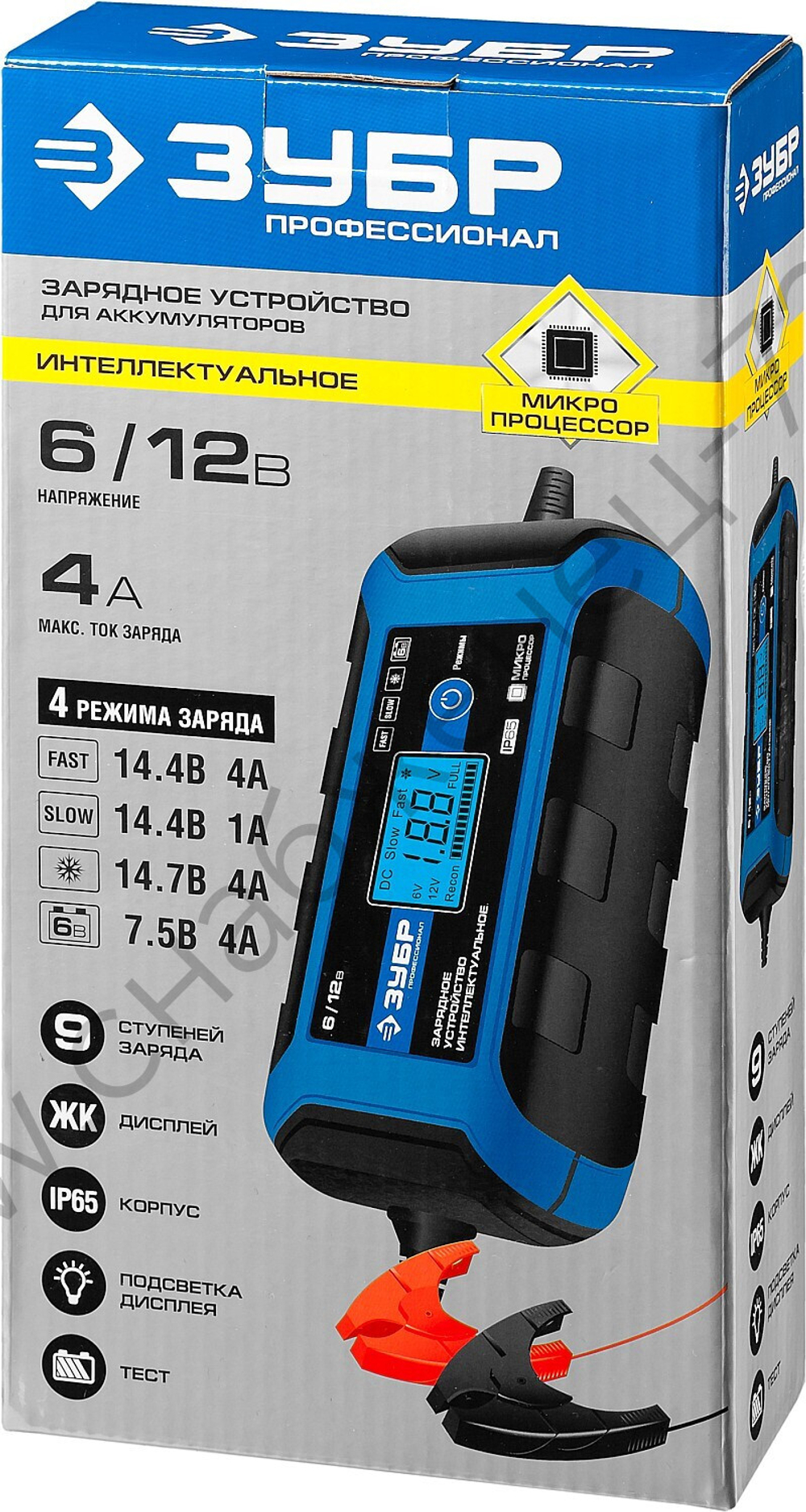 ЗУБР ЗУ-120, 6/12 В, 4А Зарядное устройство (59300)