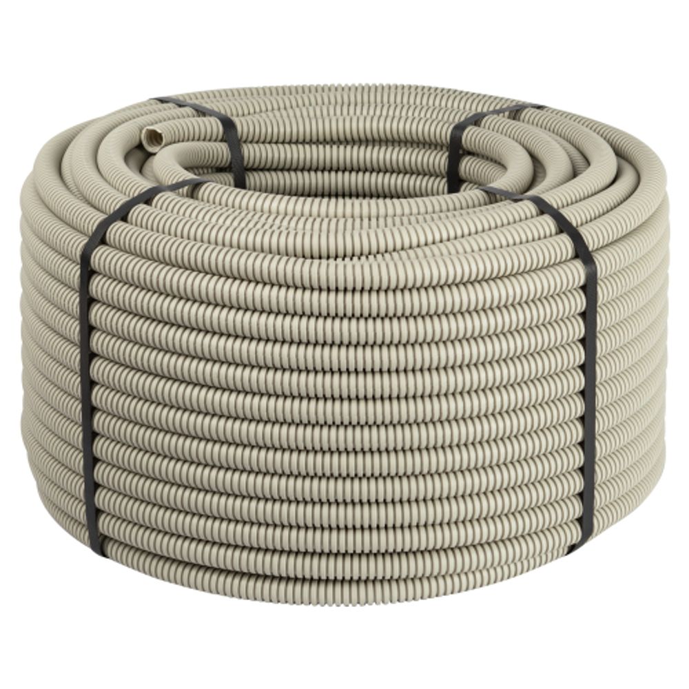 Труба гофрированная ПВХ ЭРА GOFR-20-100-PVC-T тяжелая серая d 20мм с зондом 100м