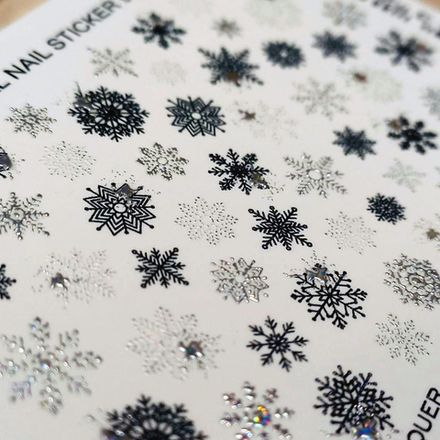 BPW.Style Слайдер-дизайн Sparkle Микс с серебряными снежинками, 265