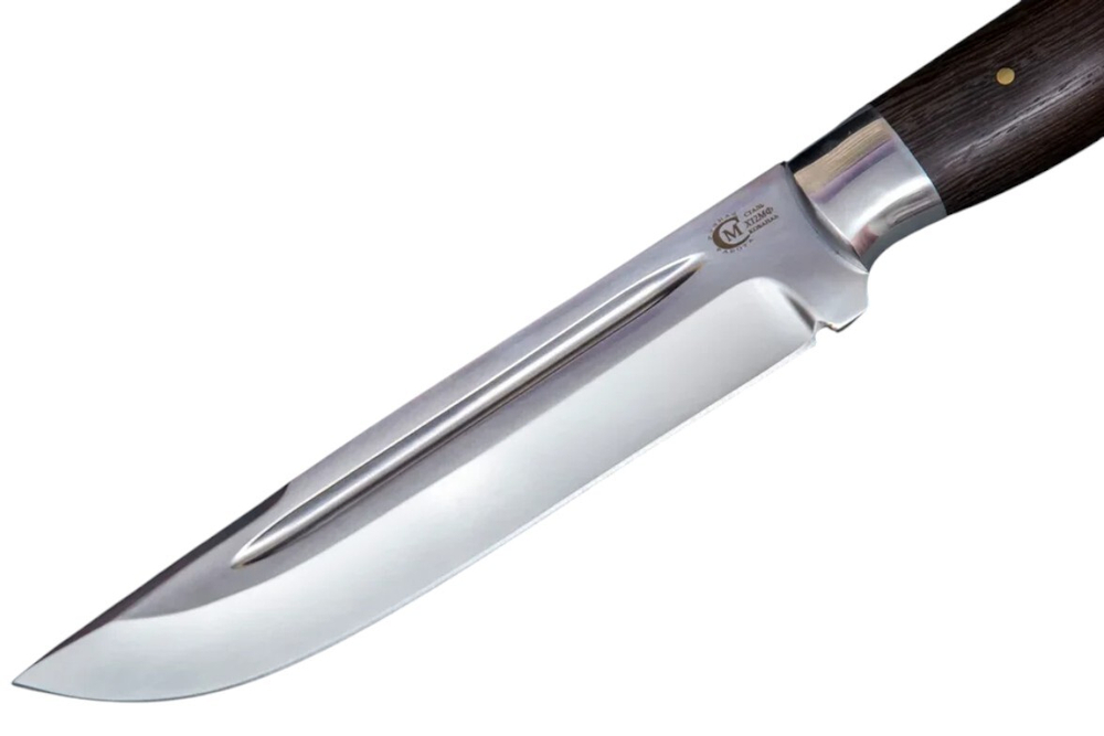 Нож кузница Семина Оборотень кован ст Х12МФ ц,м,дюраль,венге