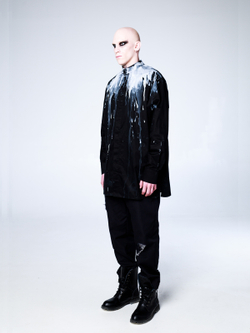 Рубашка "Черномор" с окрашиванием. Черно-белая