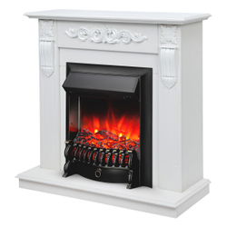 Электрокамин RealFlame Dominica DN белый матовый с очагом Fobos Lux Black