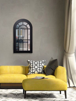 Декор для дома и интерьера "Зеркальное окно-арка" 67х34 см