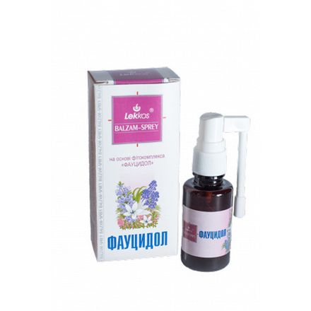 Бальзам-спрей "Фауцидол" при боли в горле