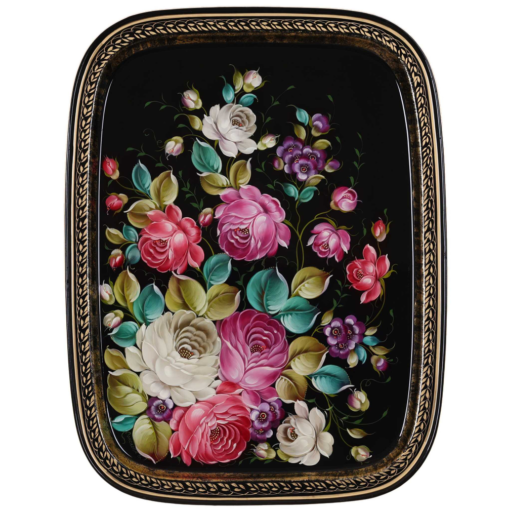 Zhostovo metal tray A19D28022529