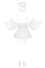 Игровой комплект-трансформер Swangel: ангел, балерина и эротическое боди (Размер: S-M) (Цвет: белый)