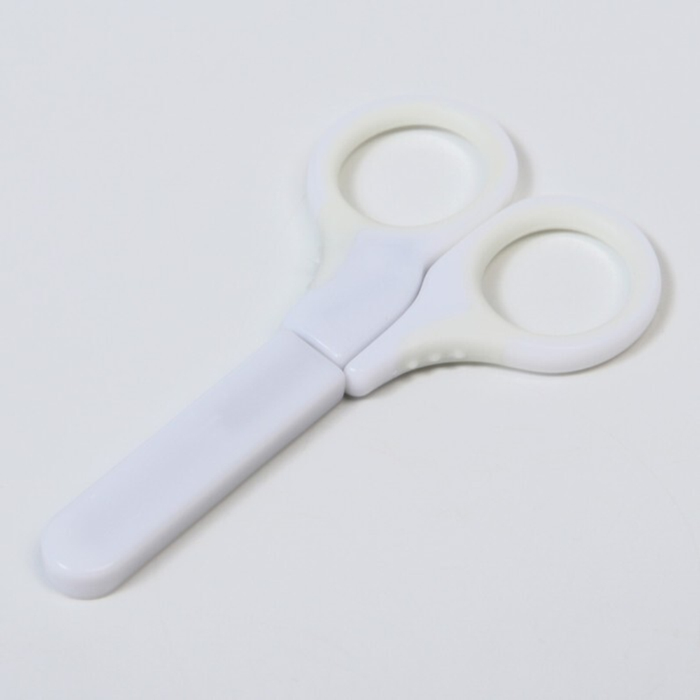 6913472 Ножницы детские, с защитным колпачком, цвет белый