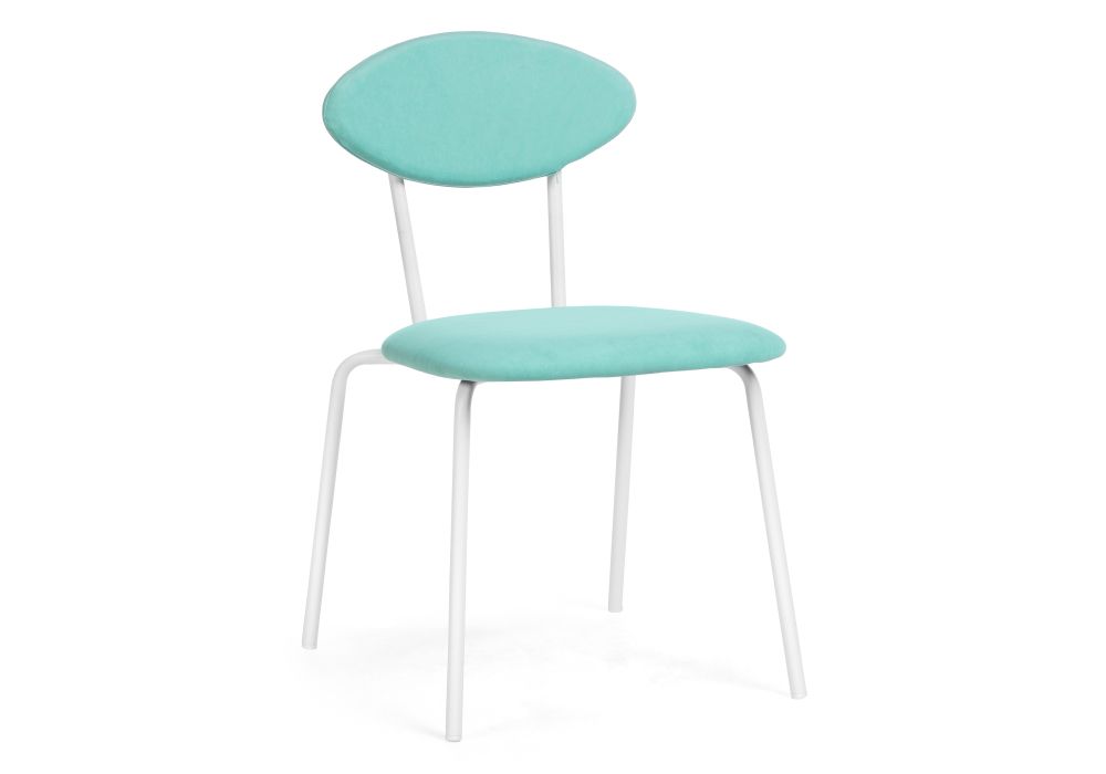 Стул на металлокаркасе Мареон катания лагун / белый матовый