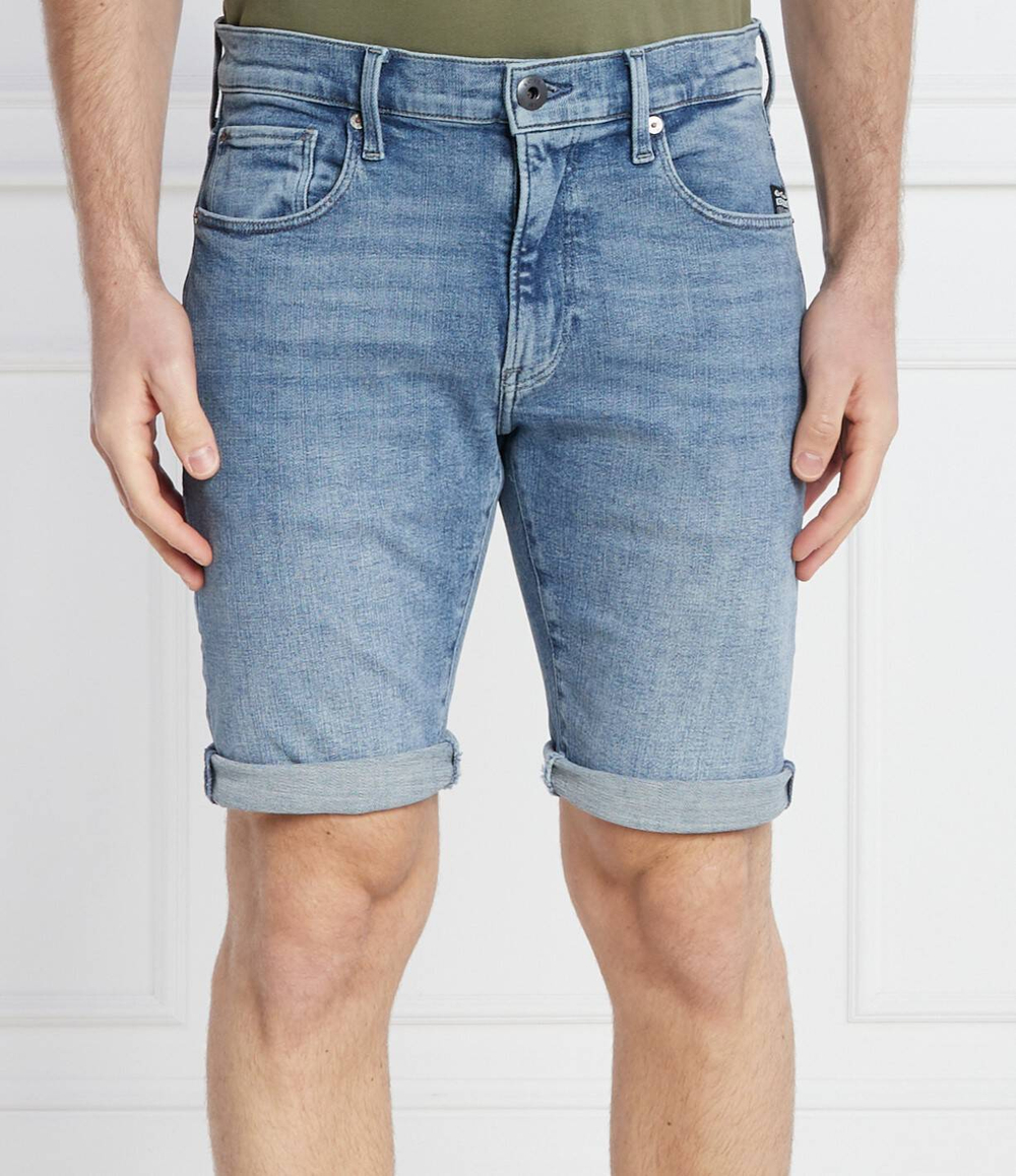 Джинсовые шорты 3301 G- Star Raw - голубой(D10481 D441)