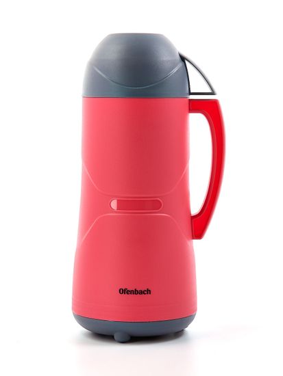 Термос 1000 мл. пластиковый со стеклянной колбой Ofenbach NB 101321