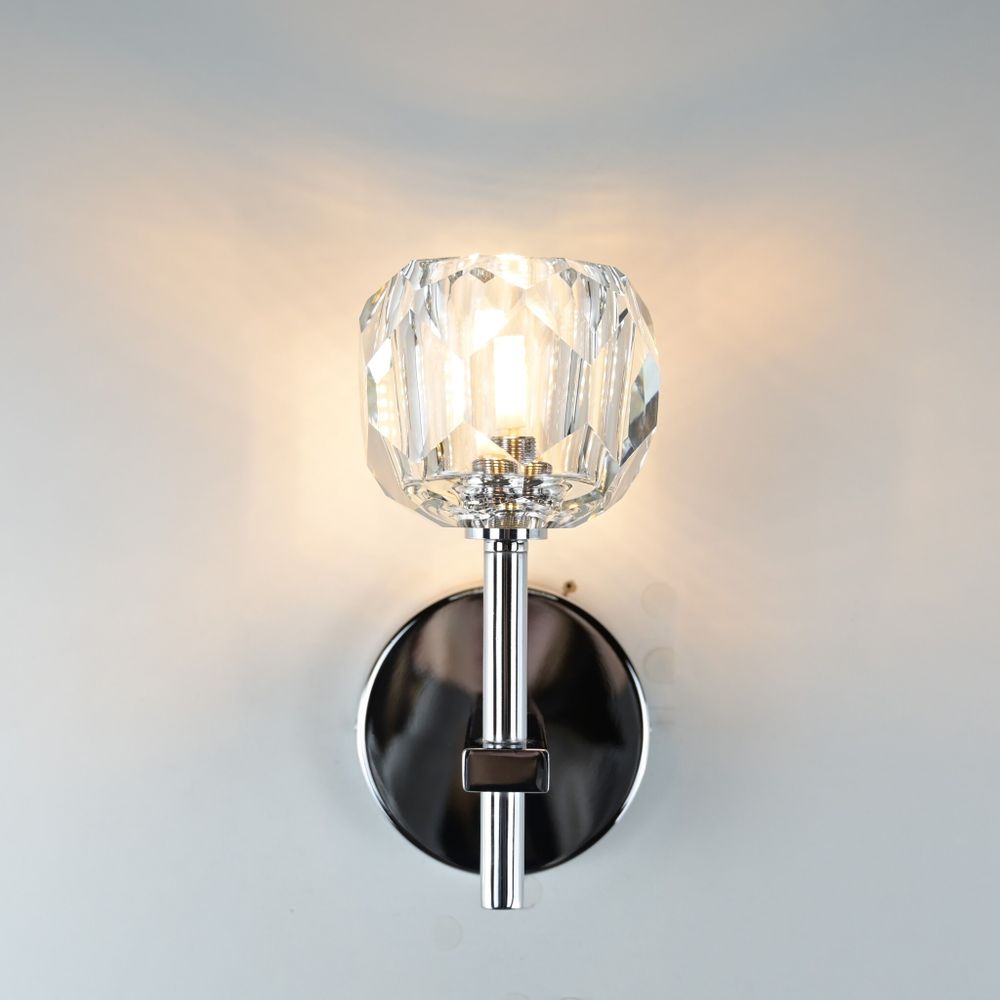 Бра Boule De Cristal Single Sconce Chrome By Imperiumloft