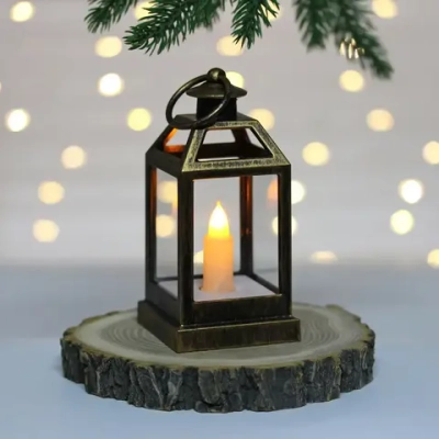 Сувенир с подсветкой «Свеча» 6*12,5 см, Бронза (работает от батареек LR44*3)