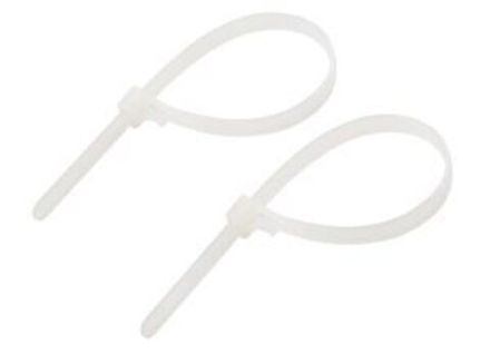 Хомут-стяжка нейлоновая многоразовая REXANT 200x7,5 мм,белая, упаковка 100 шт.
