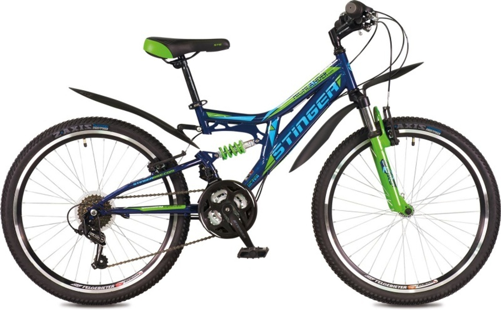 Велосипед Stinger 24" Highlander 150V; 14"; синий; TY10/TY21/TS50