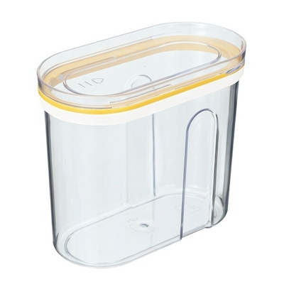 Ёмкость для сыпучих продуктов с крышкой (слайдером) 0,75л (желтый)