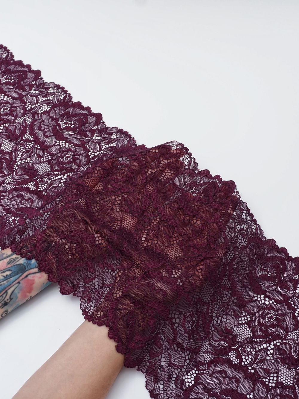 Эластичное кружево для белья слива ширина 23 см
