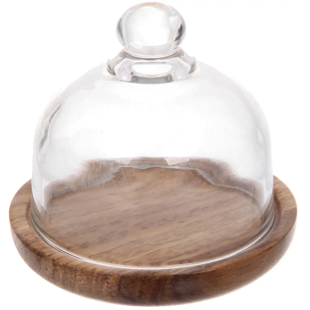 Лимонница деревянная «SHEF» 10,5*8см со стеклянной крышкой