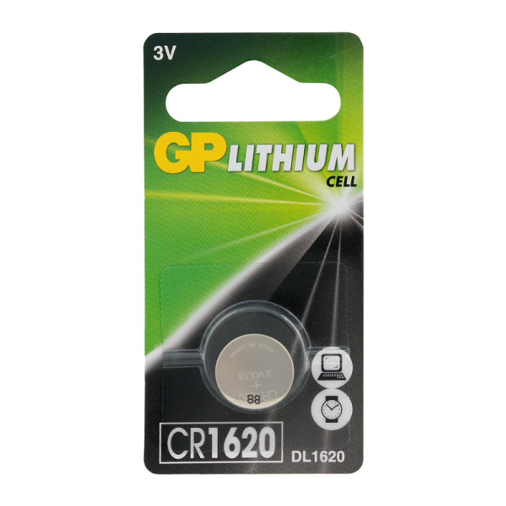 Элемент питания GP Lithium CR1620 BL1 CR1620-7C1 (1/10/100)