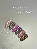 FOR YOU Гель лак для ногтей Cat's eye GOLD № 02