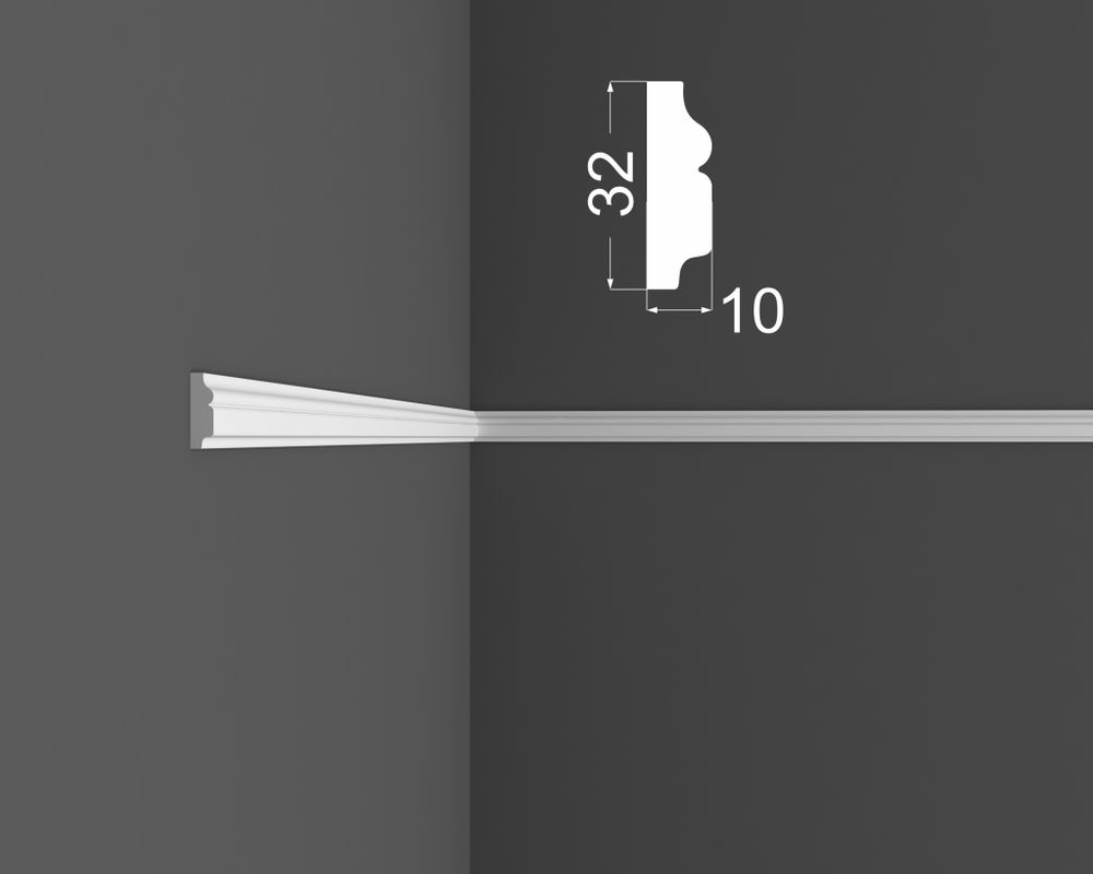 Молдинг МДФ DeArtio под покраску M 4.32.10