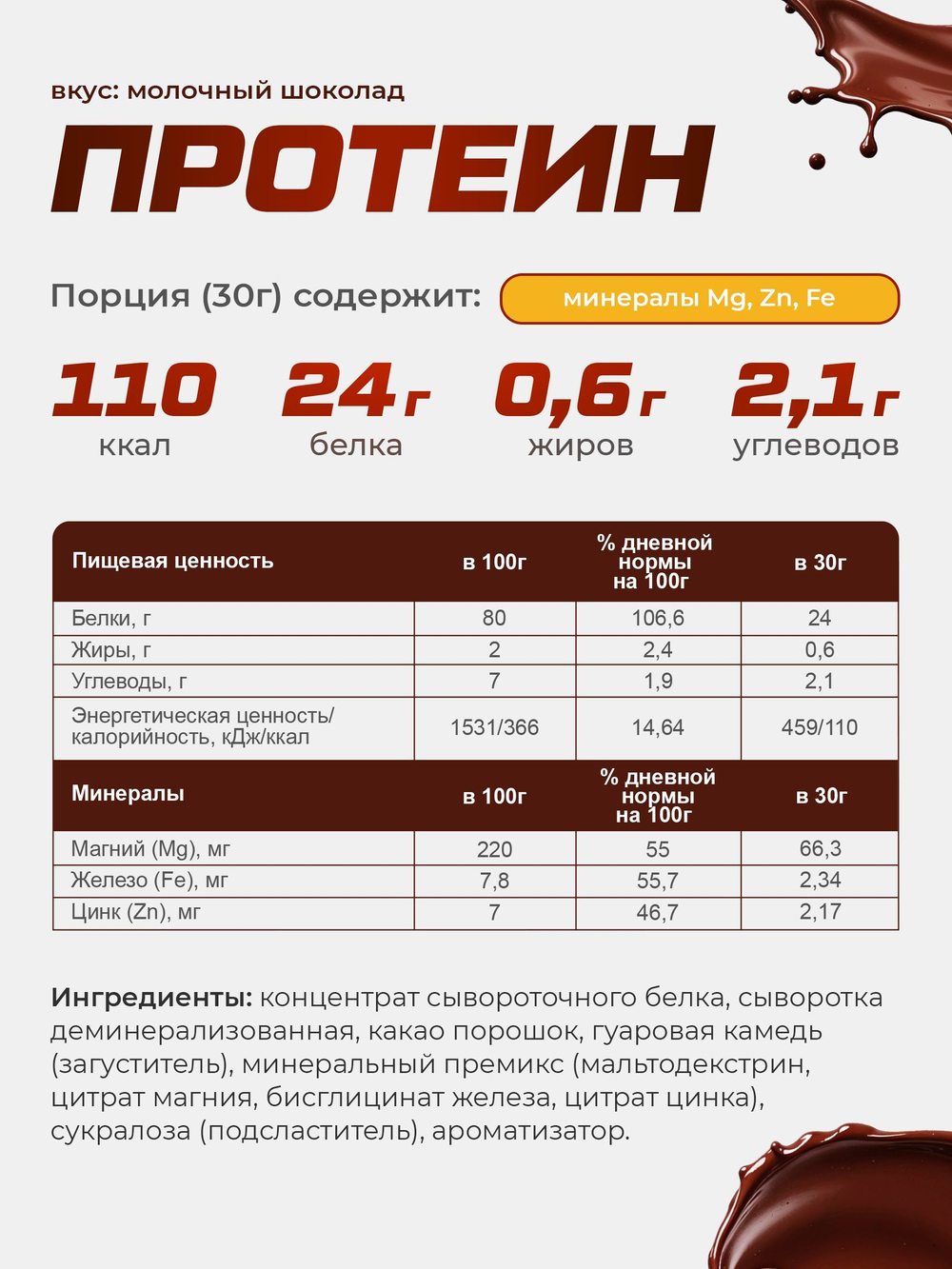 Протеин Молочный Шоколад 900г + Креатин без вкуса 60 порций + Гейнер Шоколад с лесным орехом 1500г