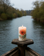 Трансфер переводной - декаль для свечей и гипса цветочки 010 А5