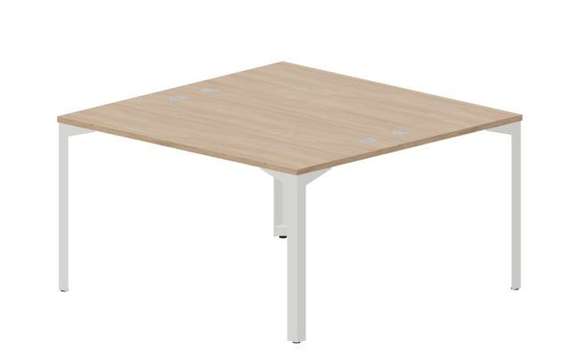 Составной стол на 2 рабочих места 138х136,6х75см (4 громмета)