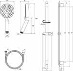 Душевой гарнитур Ravak 902.00 X07P177 Хром