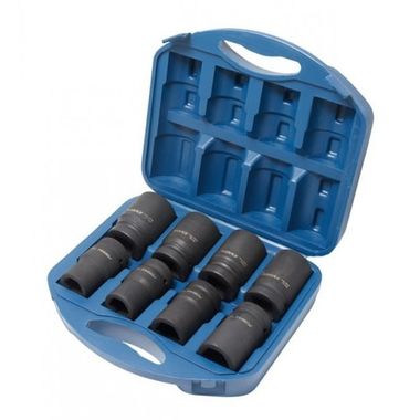 Головки ударные глубокие, набор 8предметов, 1" (6гр.) Forsage 8081MPB