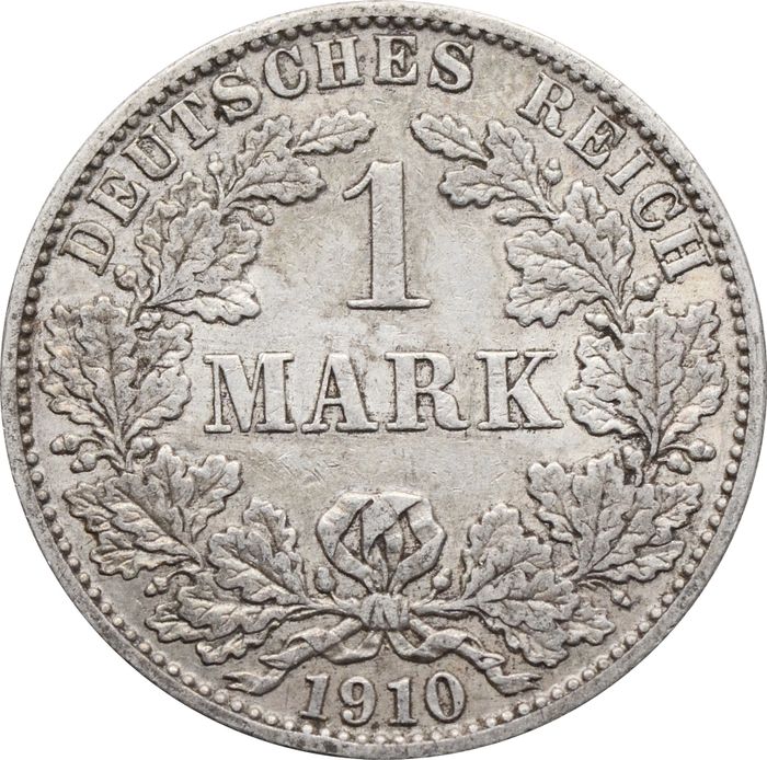 1 марка 1910 Германская Империя "A"