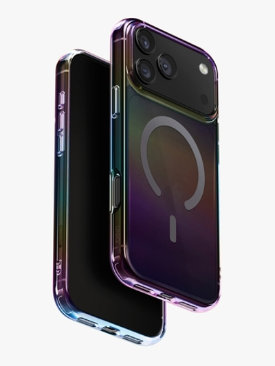 Uniq для iPhone 17 Pro Max чехол Iridescia (holographic) Midnight Quartz (Magsafe)