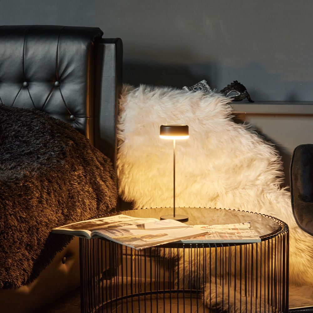 ULM-D950 3W-3000-6500K-DIM IP54 BLACK Светильник настольный светодиодный беспроводной. Встроенный аккумулятор 2200mAh. Диммер. Черный. TM Uniel