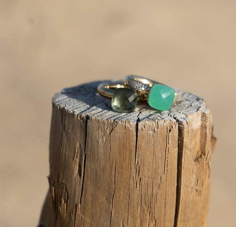 Кольцо Qudo FIRENZE 19 (G) Olivine 107001/40-4906 19 размер 19