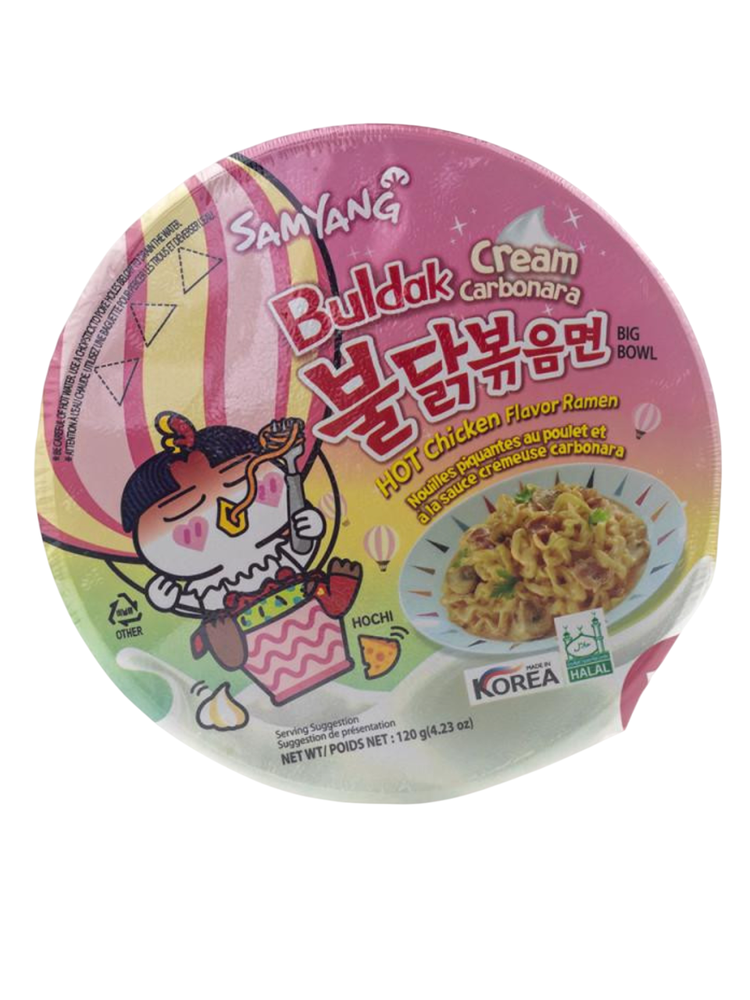 Лапша Острая курица Сливочная карбонара Samyang 120 г