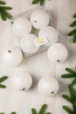 Набор новогодних шаров (4 шт) - глиттер