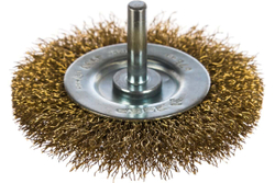 Щетка дисковая (75 мм; 0.3 мм; витая латунированная стальная проволока) для дрели ЗУБР 3520-075_z02