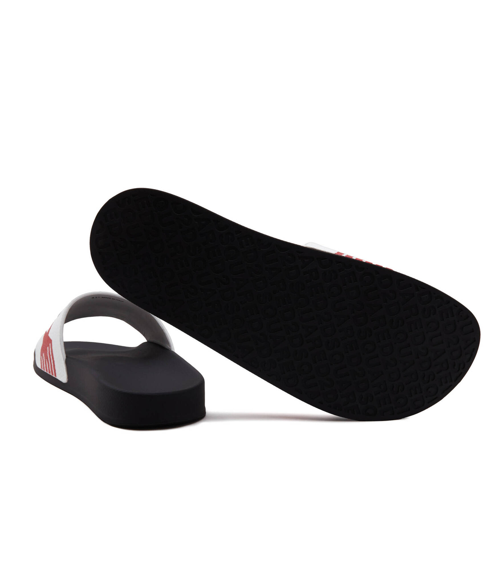 Кожаные шлепанцы Dsquared2 - белый(FFM0026 25102624)