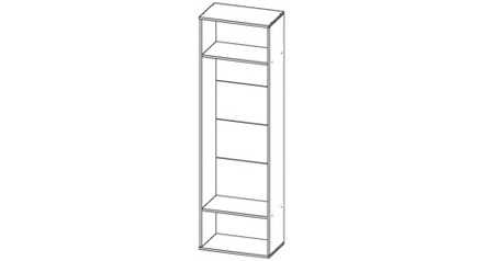 Шкаф 2-Х ств.штанга выдвиж. Бриз 02