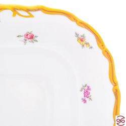 Салатник квадратный глубокий Queen's Crown Мелкие цветы 21 см