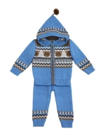 Костюм вязаный для малышей для новорожденных "Мишки"