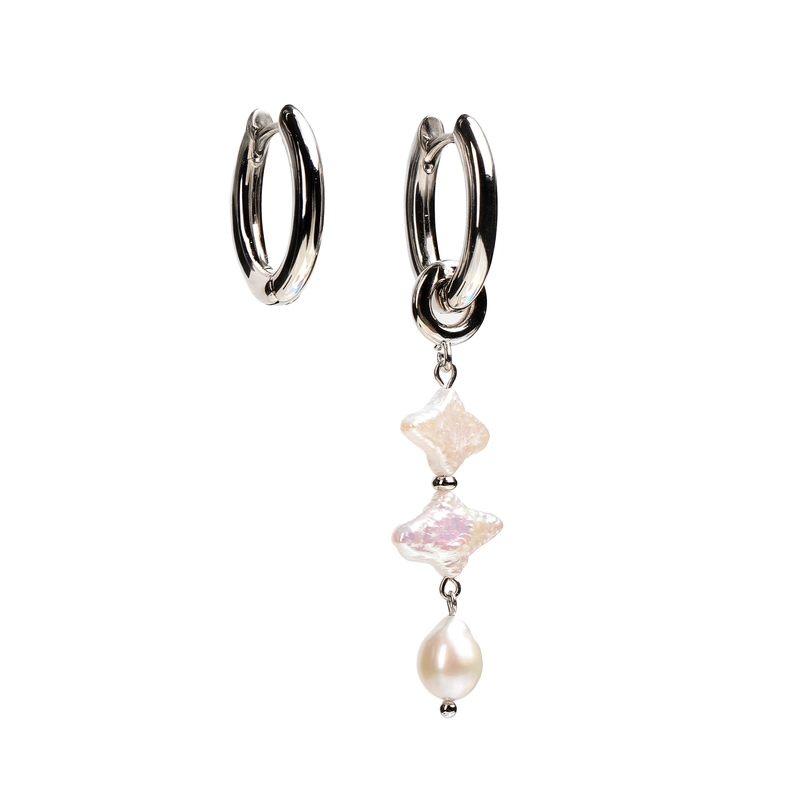 Серьги Тайна (серебристый)