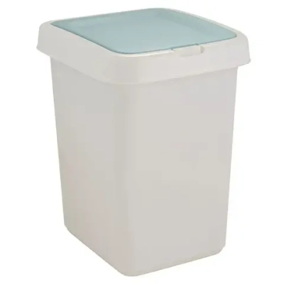 Контейнер для мусора Квадра с крышкой Push to Open 25л белый (комплект 4 шт)