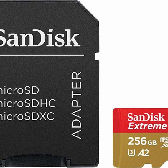 Карта памяти Sandisk Extreme 256 ГБ, 160 МБ/с, Class 10, SDSQXA1-256G-GN6MA