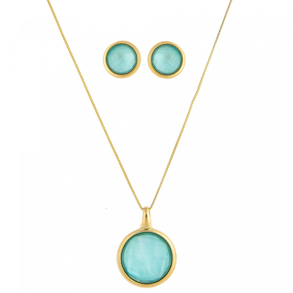 Комплект Possebon Pearl Blue Sky Agate S9506.21 B/G